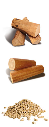bois energie - buche densifiee - granules pellets