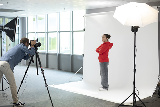 Shoot photo les champions et championnes Cheminées Poujoulat (ici, Pauline Cuq)