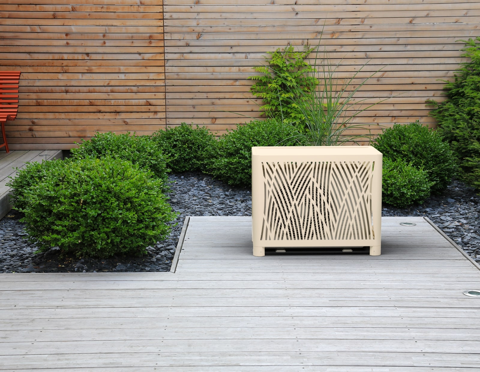 Cache climatisation OUTSTEEL BROUSSE COMPLET M Blanc crème