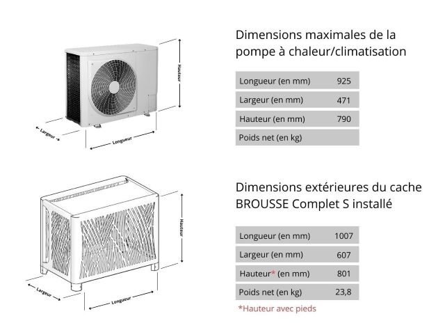 Dimensions Brousse complet S