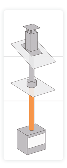 Schéma avec conduit de raccordement