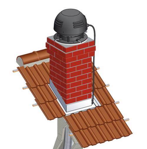Aspirateur extracteur de fumée éolien - Chapeau de cheminée