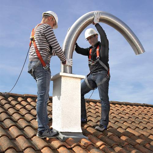 Conduit de Fumisterie émaillée, raccordement pour poêle à granulés -  Cheminées Poujoulat